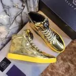 man philipp plein chaussures france gold patent leather